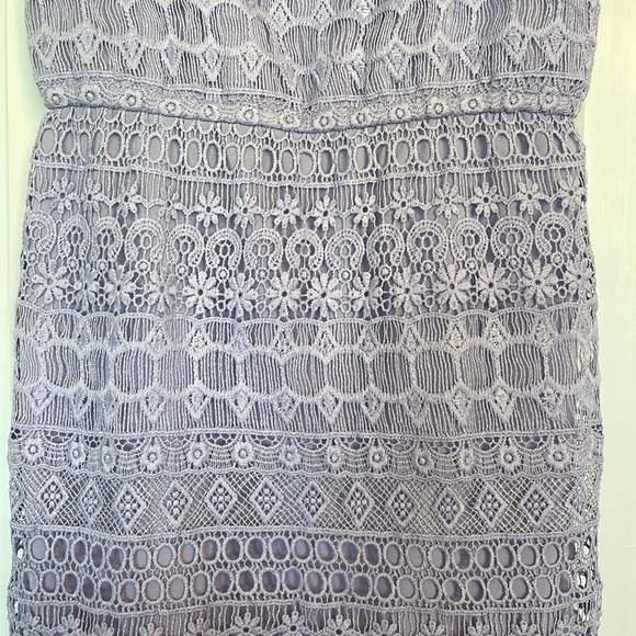H & M Light Lavender Purple Crochet Dress with Adjustable Straps Size Small - Picture 2 of 10